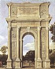 A Triumphal Arch of Allegories by Domenichino